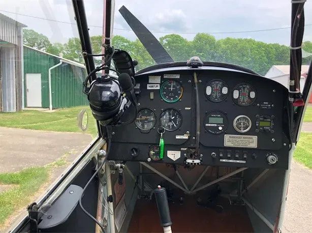 Instrument panel and control stick in a Carlson Sparrow Sport Special